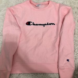 Baby Pink Champion Crewneck